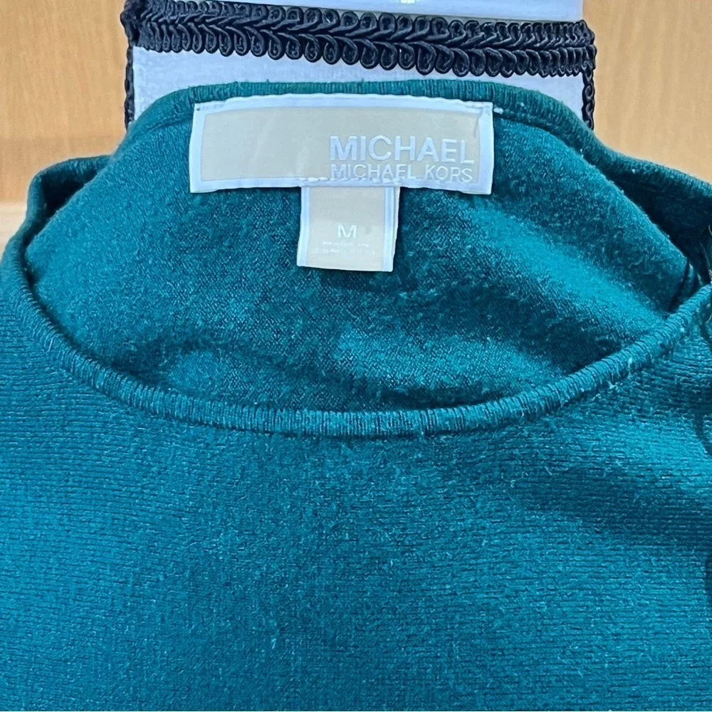 Michael Kors Green 3/4 Sleeve Relaxed Sweater